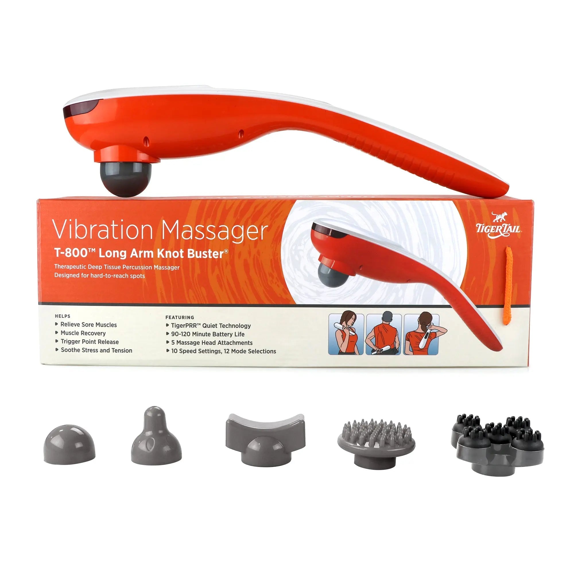 T-800 Long Arm Knot Buster Vibration Massager Position 4